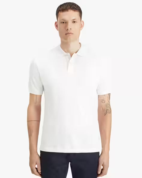 B/ONE Core Piqué Polo - White