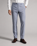 BE/1 Tailored Trouser - Light Blue worn by model