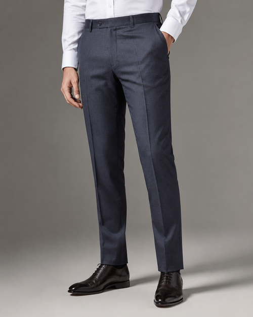 BE/1 Textured Tailored Trouser - Navy worn by model