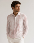 ONEFORM™ Blush Jacquard Shirt - Soft Pink worn by model