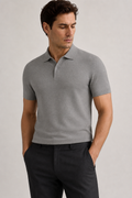 ONEFORM™ Clean Knit Polo - Grey worn by model