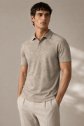 ONEFORM™ Earth Jacquard Polo - Taupe worn by model