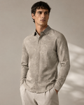 ONEFORM™ Earth Jacquard Shirt - Taupe worn by model