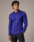 ONEFORM™ Meridian Ribbed Shirt - Cobalt worn by model