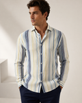 ONEFORM™ Riviera Stripe Shirt - Blue Multi worn by model