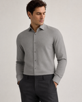 ONEFORM™ Stone Knit Shirt - Grey worn by model
