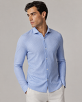 ONEFORM™ Vector Pinstripe Shirt - Sky Blue worn by model